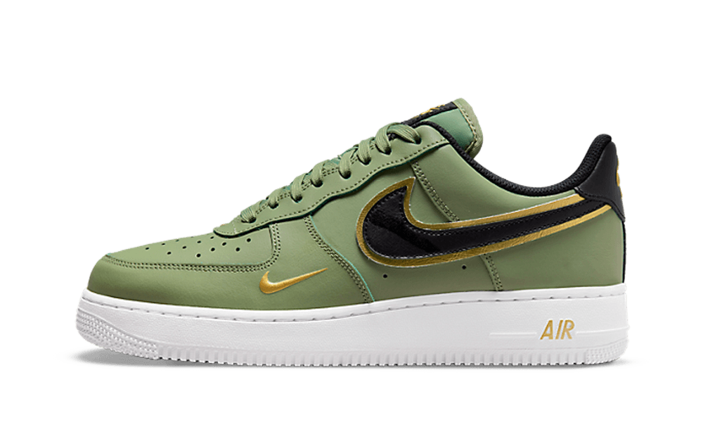 Nike Air Force 1 Low '07 LV8 Double Swoosh Olive Gold Black